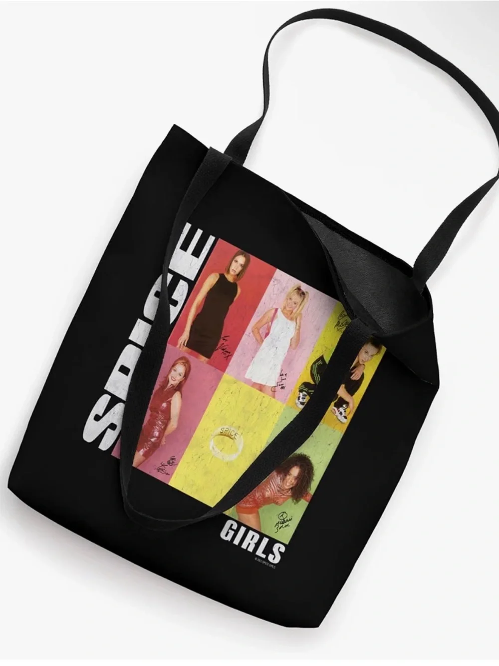 Spice Girls Black Graphic Tote Bag
